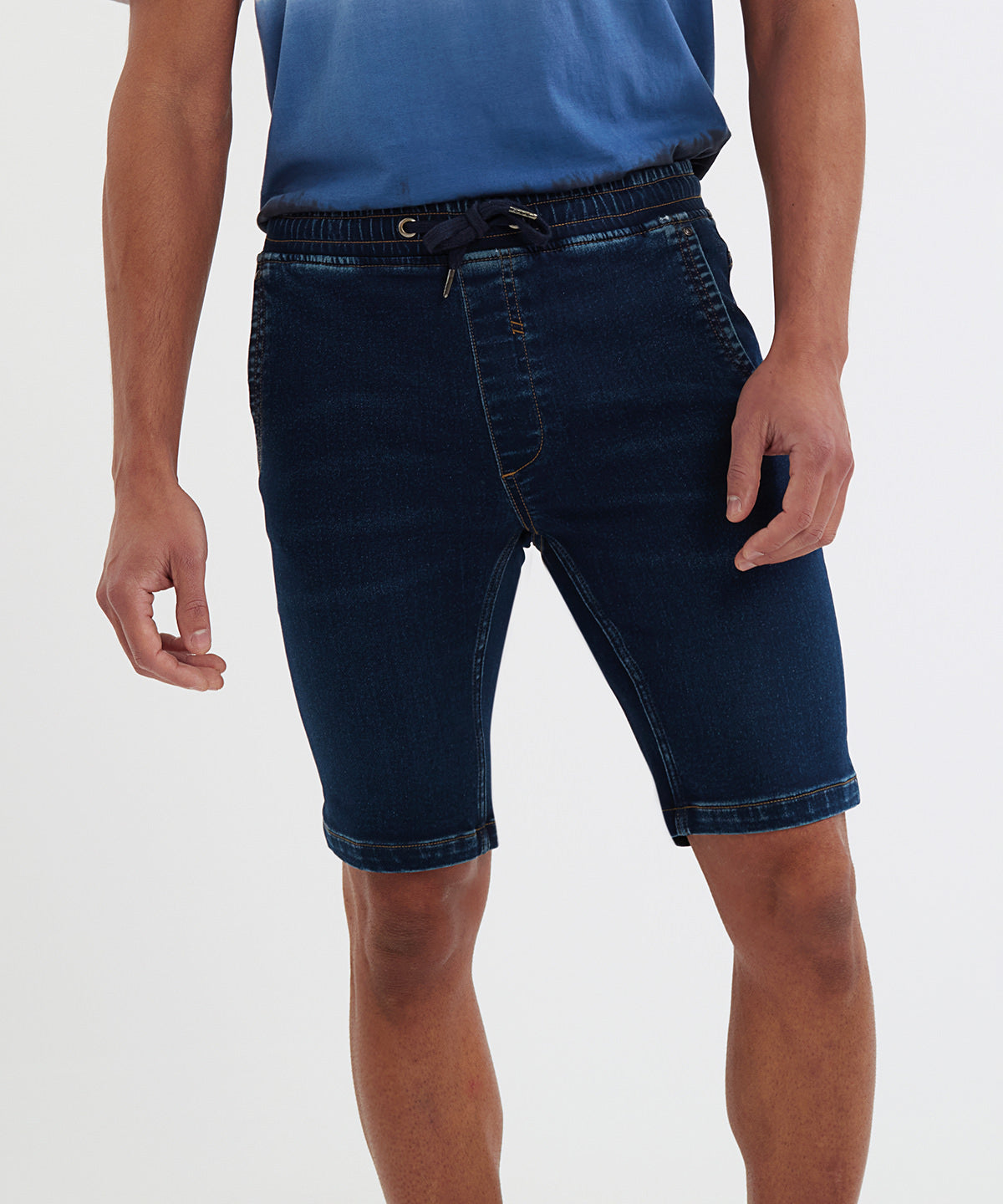 WB907 Men’s Denim Drawstring Shorts