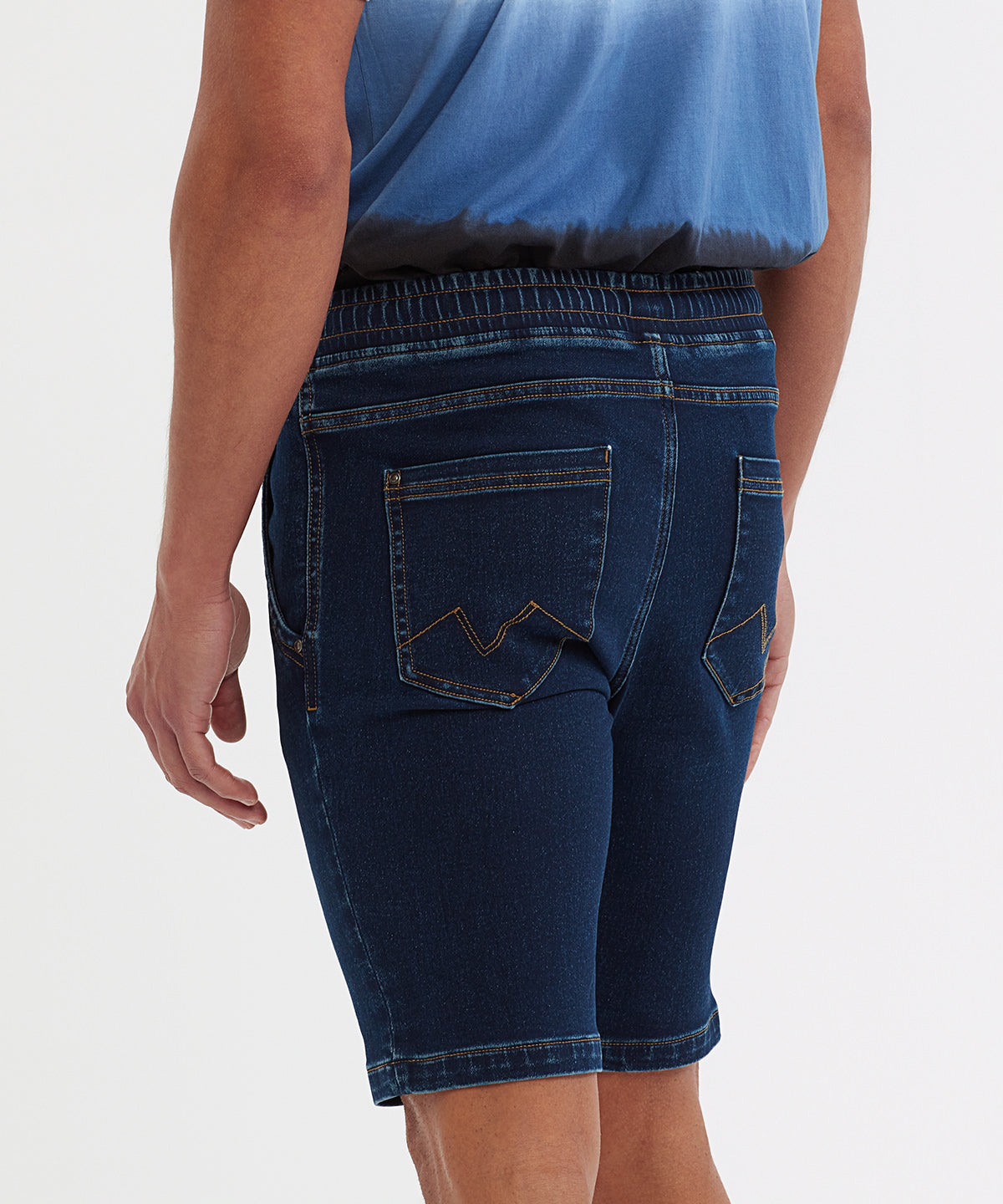 WB907 Men’s Denim Drawstring Shorts